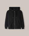 Hoodie Abierta Jaretas,NEGRO